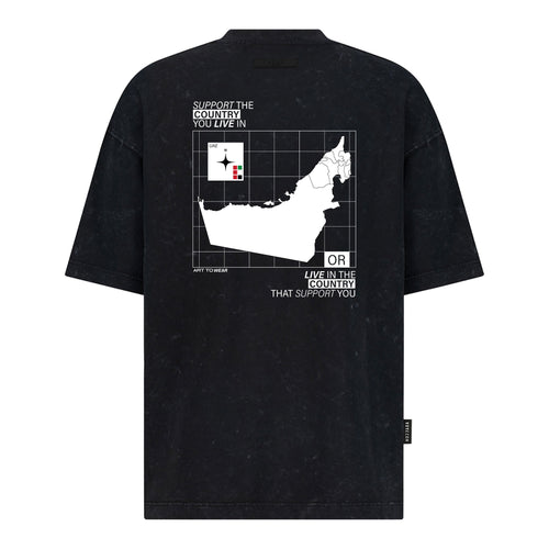 Support The Country - UAE Statement Graphic - Digital Print Design - Oversized T-Shirt