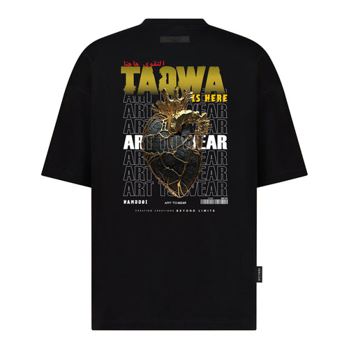 Taqwa Black & Gold - Digital Print Design - Oversized T-Shirt – hover image