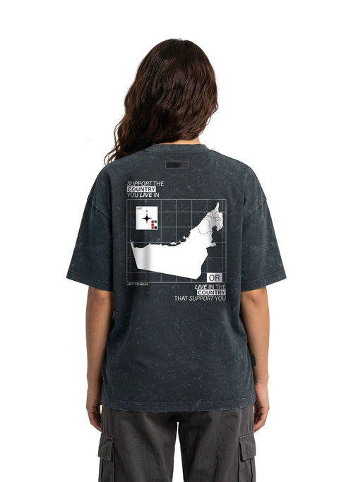 Support The Country - UAE Statement Graphic - Digital Print Design - Oversized T-Shirt – hover image