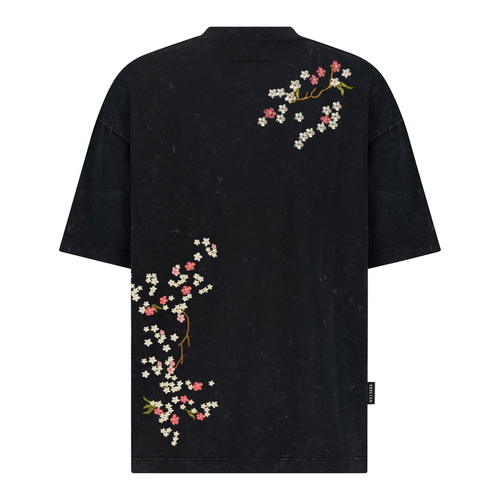 Japanese Sakura (Cherry Blossom) Branch - Embroidery - Oversized T-Shirt – hover image