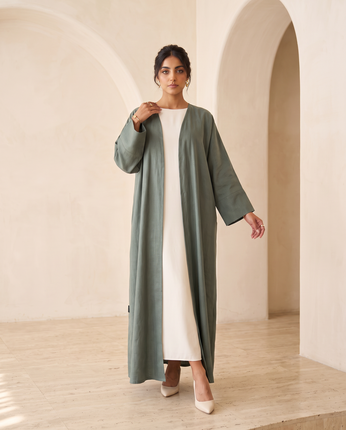 Halo Sage Green Abaya