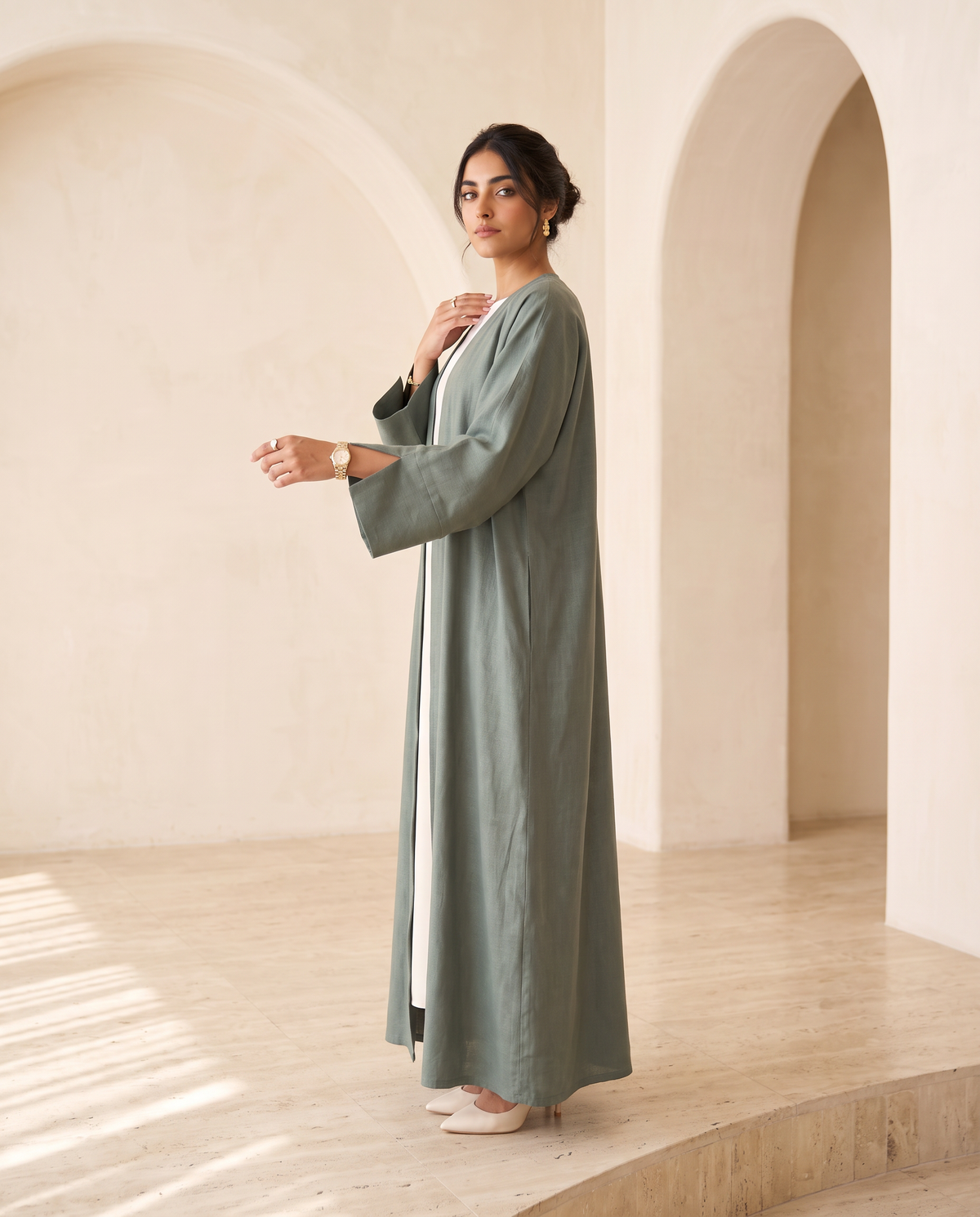 Halo Sage Green Abaya
