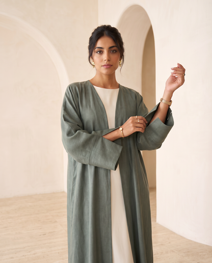 Halo Sage Green Abaya