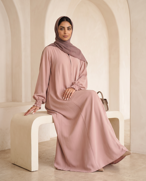 Classic Silhouette Pale Chestnut Abaya – hover image