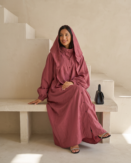 Hooded Button Down Modern Streetwear Cadilla Abaya – hover image