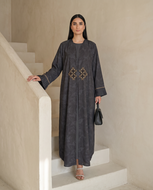 Eclipse Pleated Cuff Abaya