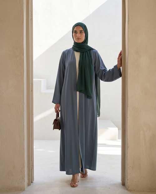Steel Blue Classic Essential Abaya