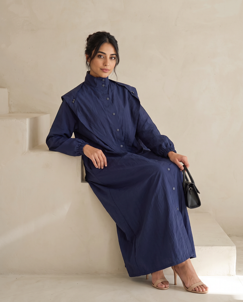 Streetwear Navy Abaya – hover image