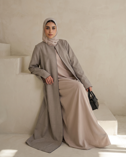 Minimal Textured Jacquard Abaya