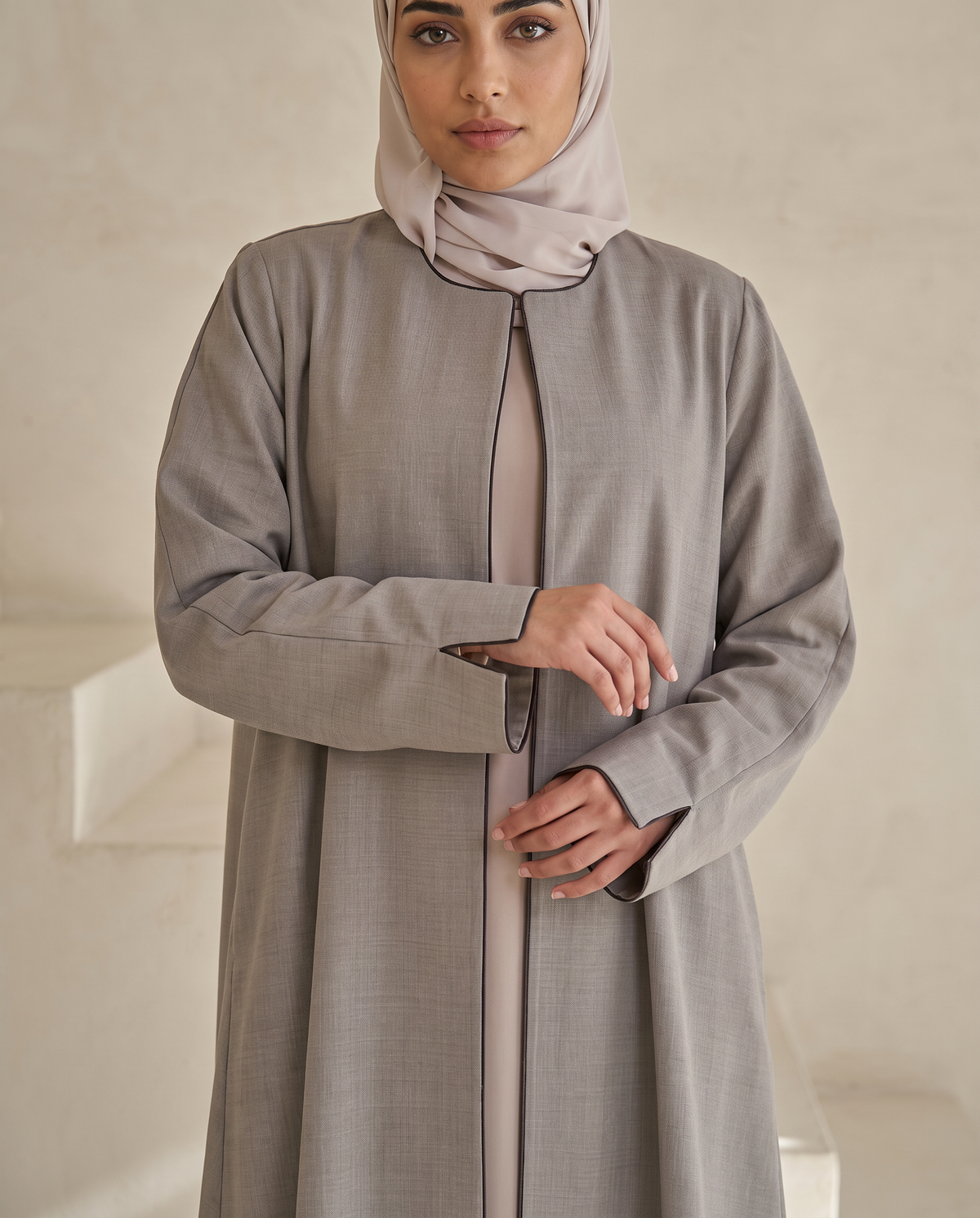Minimal Textured Jacquard Abaya