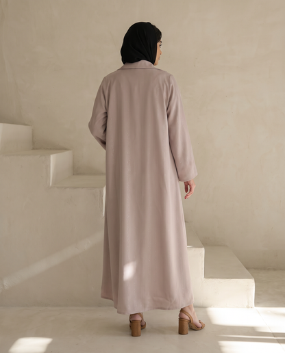 Blush Sheen Open Abaya