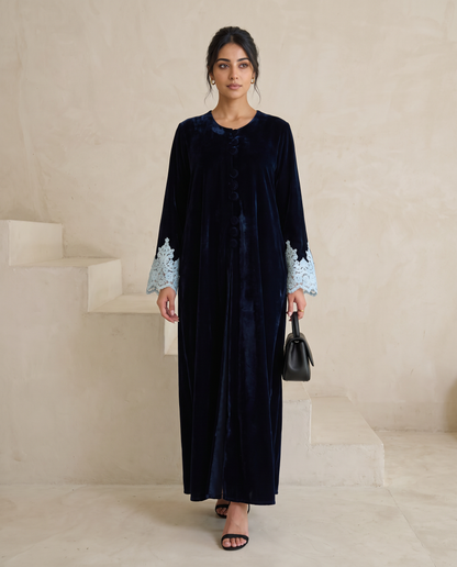Midnight Velvet Abaya