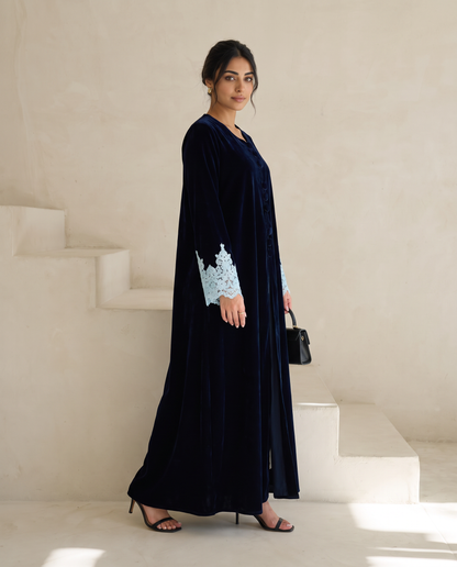 Midnight Velvet Abaya