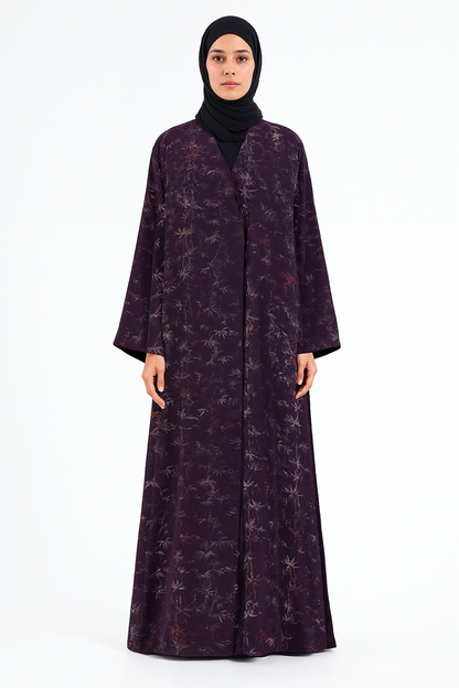 Garnet Leaf Mist Abaya