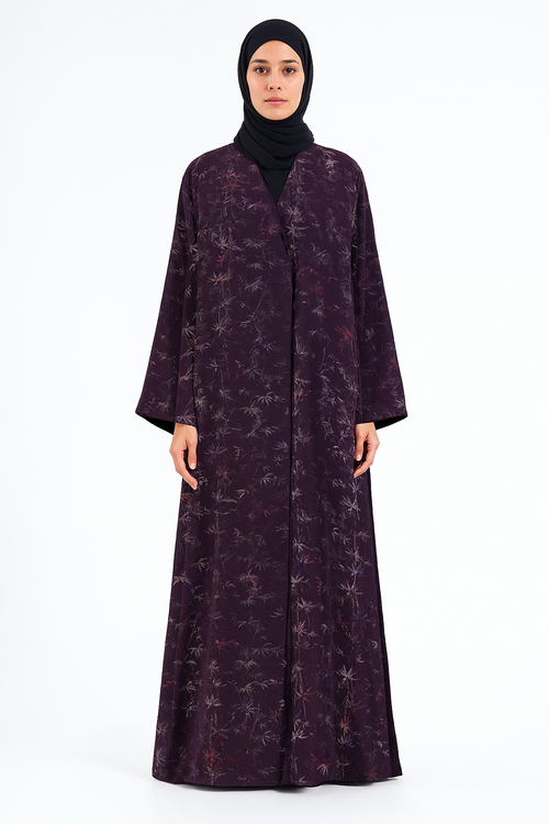 Garnet Leaf Mist Abaya