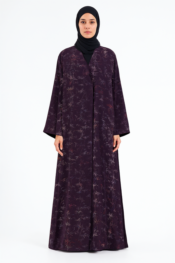 Garnet Leaf Mist Abaya