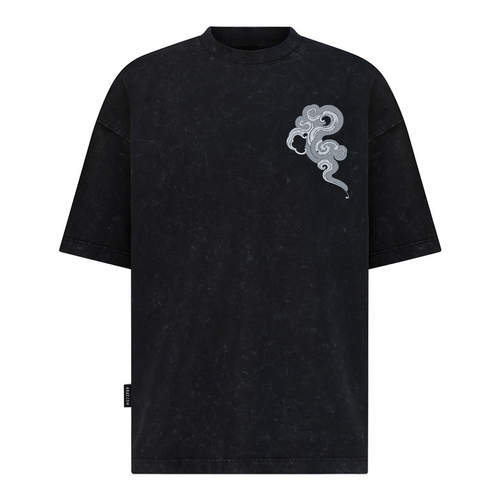Ocean Wave and Cloud - Embroidery - Oversized T-Shirt