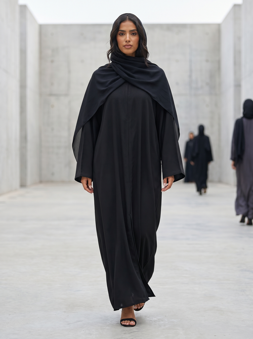 Classic Abaya with Clean Front Panel