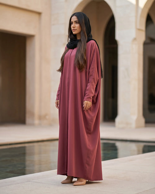 عباية عصرية فضفاضة مع ثنيات منحوتة (نسخة) – hover image
