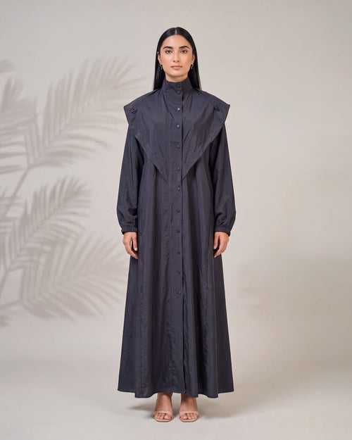 Streetwear Charcoal Gray Abaya