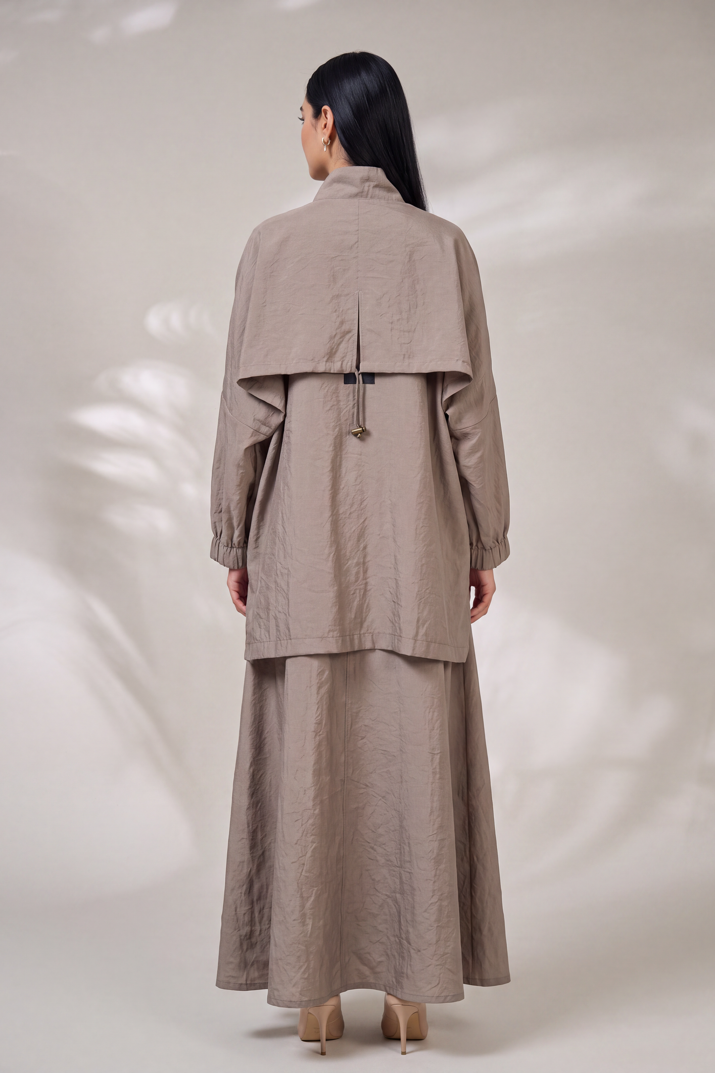 Oversized Modest Streetwear Flow Taupe Abaya Set