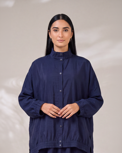Oversized Modest Streetwear Flow Navy Abaya Set