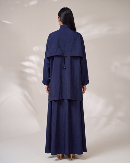 Oversized Modest Streetwear Flow Navy Abaya Set