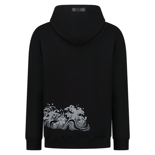 Ocean Wave and Cloud - Embroidery - Hoodie – hover image