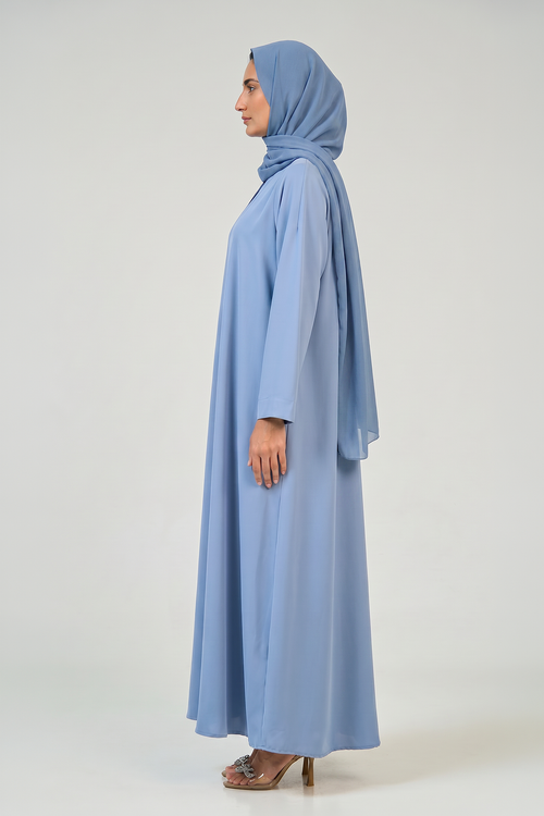 Sky Blue Essential Abaya – hover image