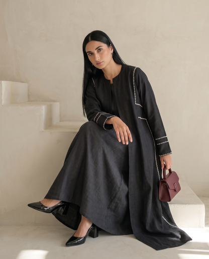 Noir Thread Abaya