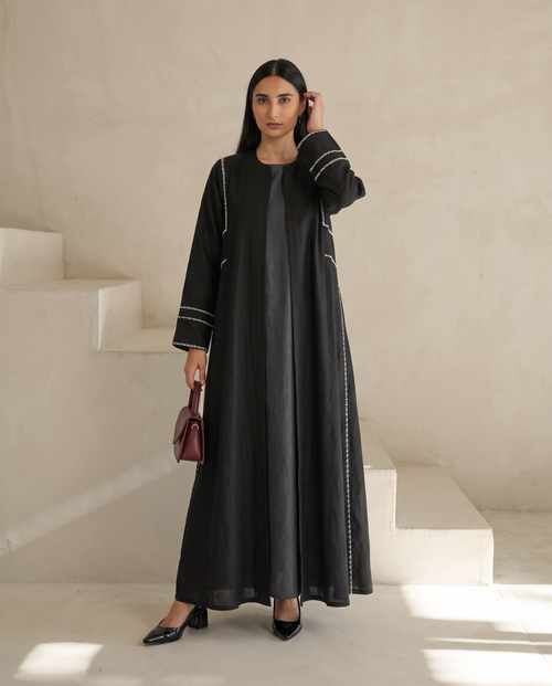 Noir Thread Abaya