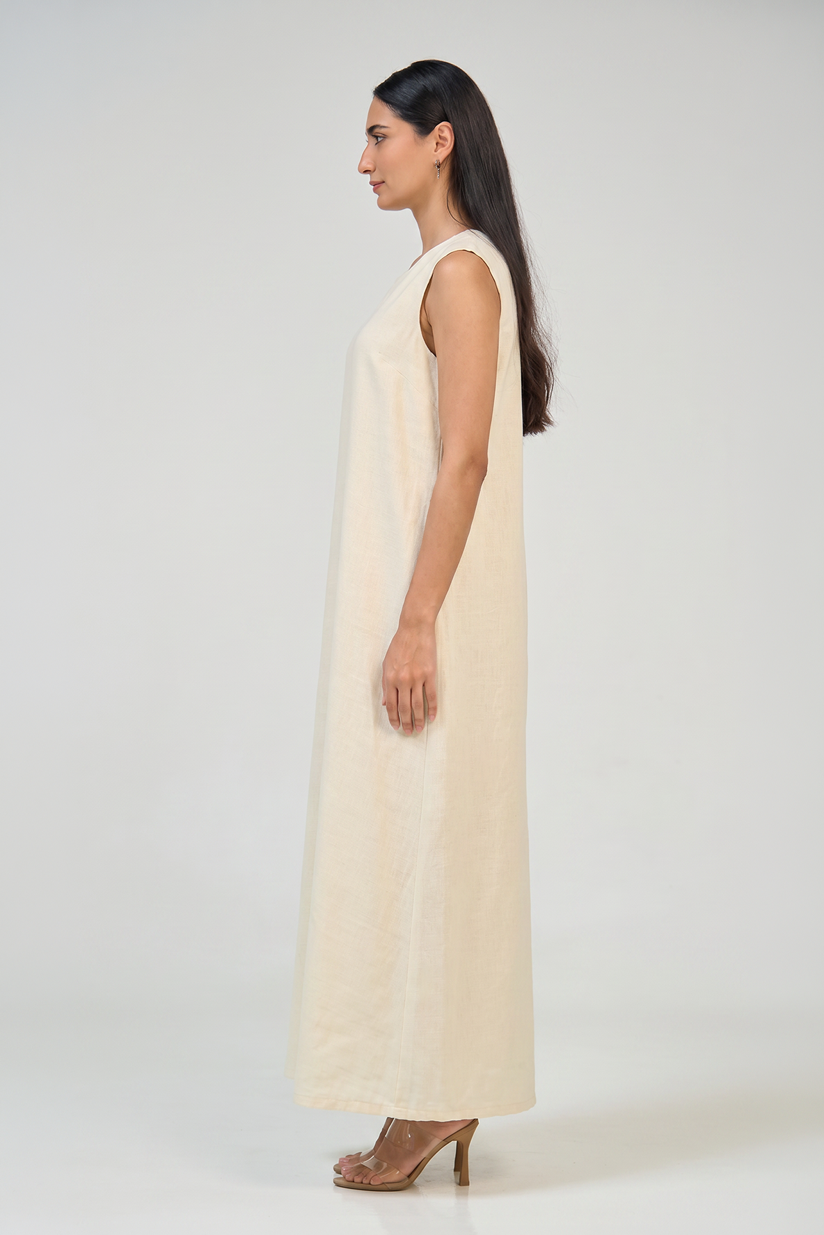 Ivory Linen Inner Dress –