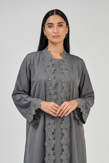 Moonstone Lace Abaya Set