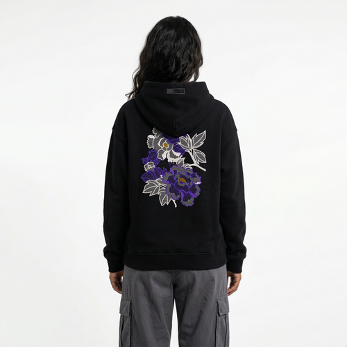 Peony-Style Floral Branch - Embroidery - Hoodie – hover image