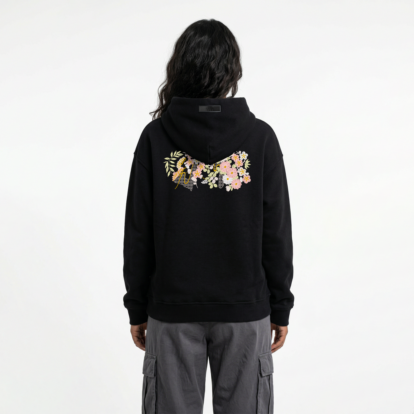 Romantic Floral Garland - Embroidery - Hoodie