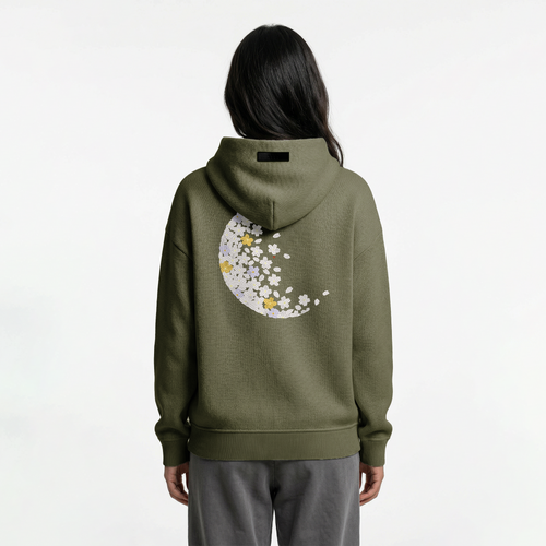 Falling Petal Crescent - Embroidery - Hoodie – hover image