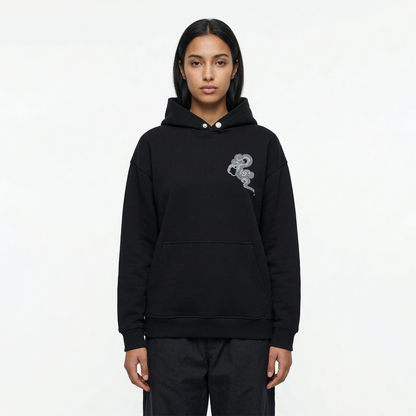 Ocean Wave and Cloud - Embroidery - Hoodie