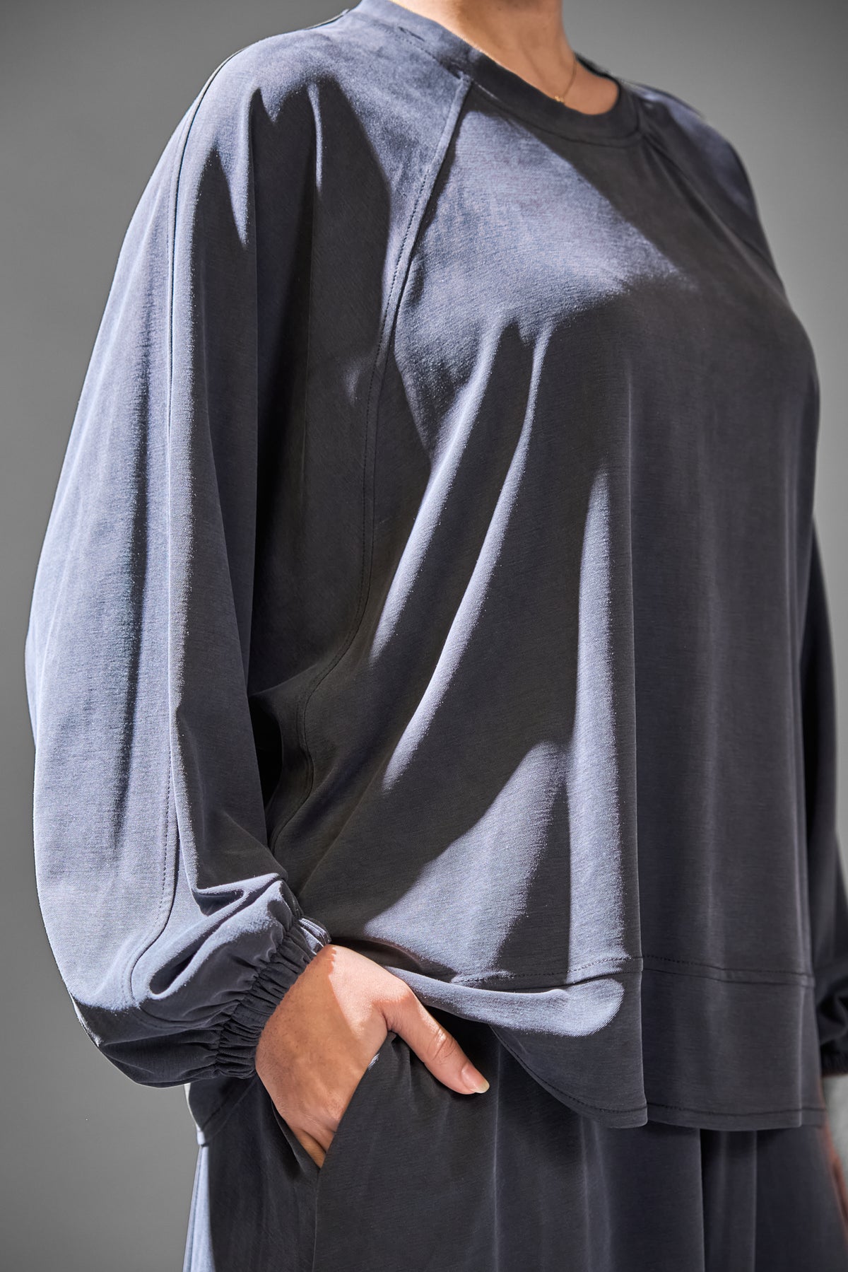 Everyday Ease Skirt Set in Slate Grey