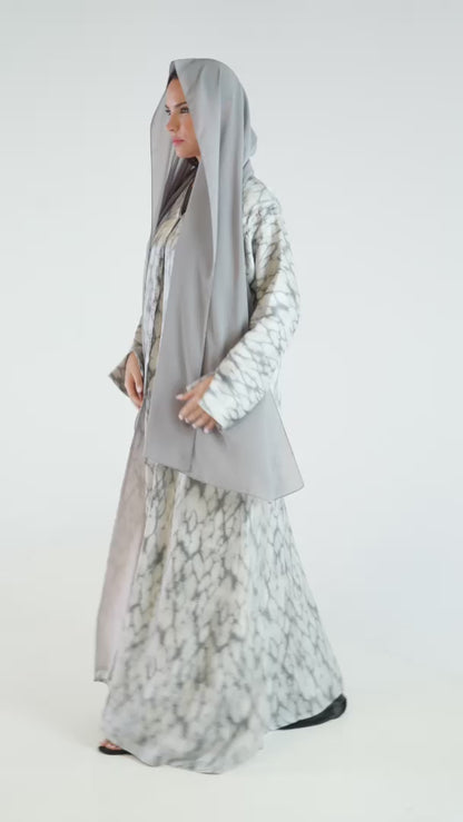Marble Print Modern Abaya