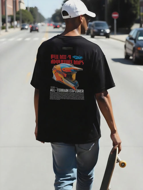 BELL MX-9 Adventure MIPS - Digital Print Design - Oversized T-Shirt – hover image