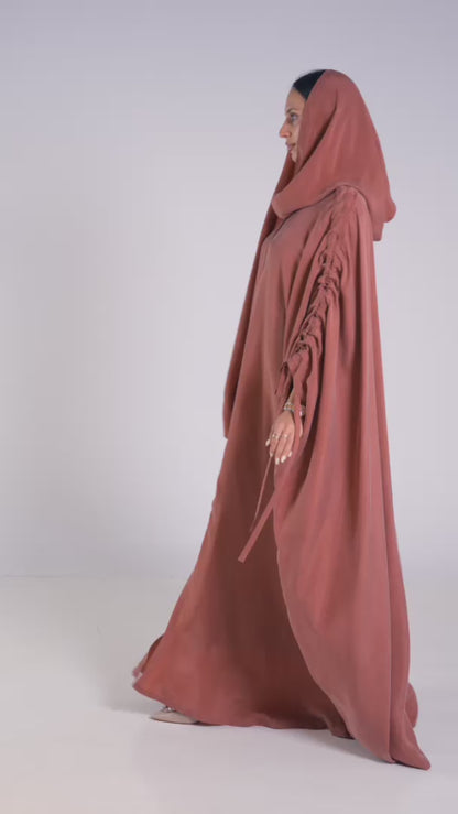 Ruched Elegance Abaya