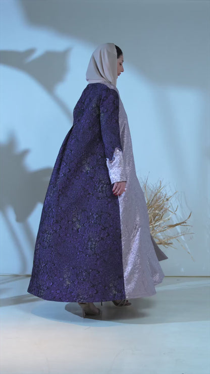 Amethyst Royale Textured Panel Abaya