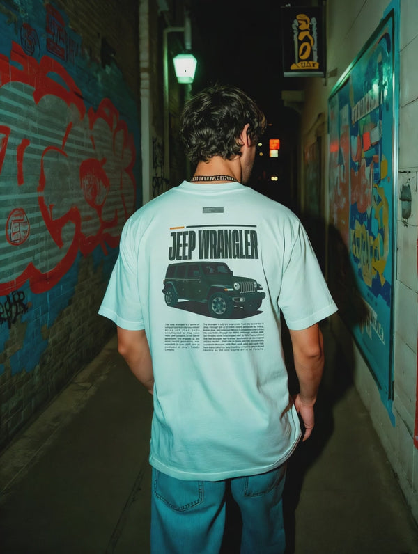 Jeep Wrangler - Digital Print Design - Oversized T-Shirt – hover image