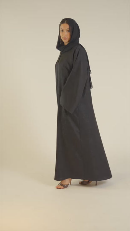 Midnight Satin Abaya