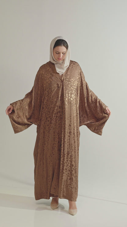 Desert Ember Textured Abaya