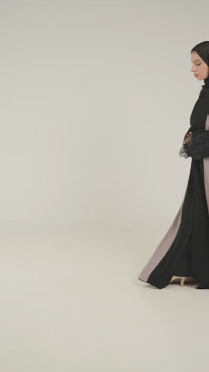 Charcoal Elegance Abaya